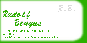 rudolf benyus business card